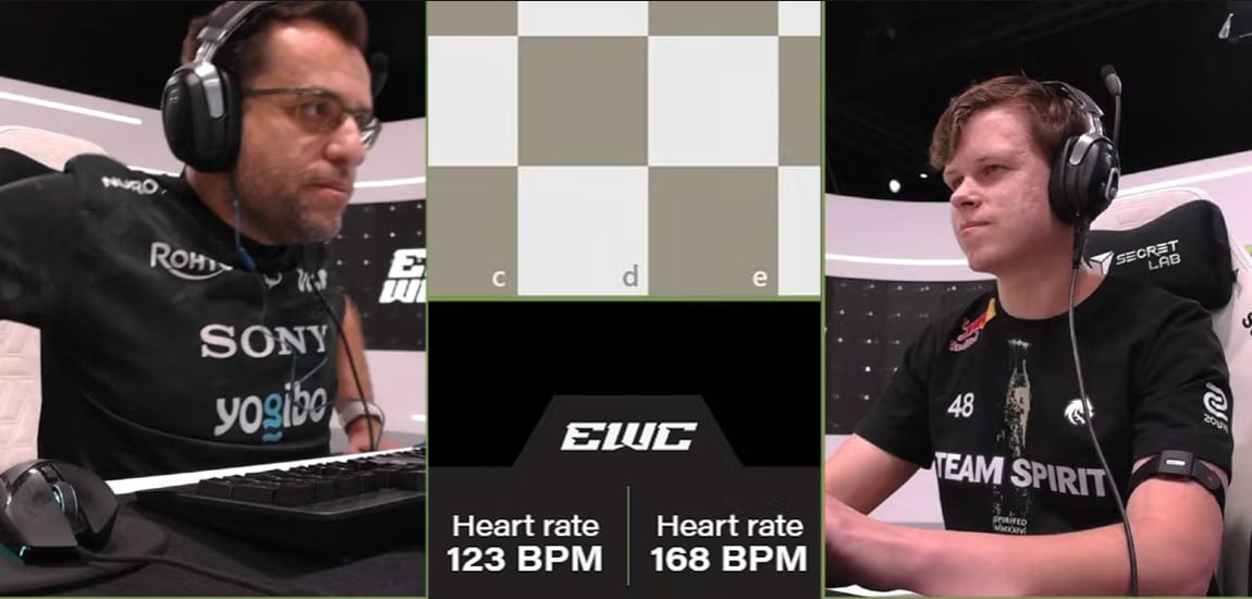 chess-player’s-heart-rate-tops-out-at-168bpm-in-opening-clash-at-esports-world-cup;-carlsen-and-hikaru-win-opening-matches-–-esports-news-uk